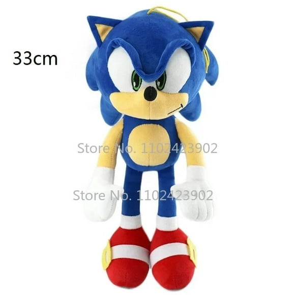 33cm Sonic High Quality Plush Toy Cartoon The Hedgehog Doll Tails Shadow Soft Stuffed Anime Christmas Birthday Gift For Kids 33cm Blue Sonic