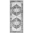 thumbnail image 2 of Washable Runner Rug, 2x5 Non-Slip Boho Vintage Hallway Rug Runner with Rubber Backing, Stain Resistant & Low Pile Faux Wool Distressed Carpet Runner for Bedroom, Kitchen, Laundry, Entrance, 2 of 7