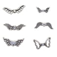 thumbnail image 3 of 60Pcs Wing Charms Spacer Beads Bulk Para DIY Craft Colgantes Collar Pendiente Llavero Fabricación De Joyas Accesorios, P, 3 of 9
