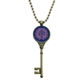 thumbnail image 1 of Flower Lotus Lotus Flower Key Necklace Pendant Tray Embellished Chain, 1 of 3