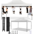 thumbnail image 5 of COBIZI 10x15 Heavy Duty Pop-up Canopy Tent for Outside, UPF 50+ Waterproof and Instant Outdoor Shelter, Outdoor Canopy for Beach,Party,Camping with Rope,Stake and Carrying Bag,White(Frame Thickened), 5 of 11