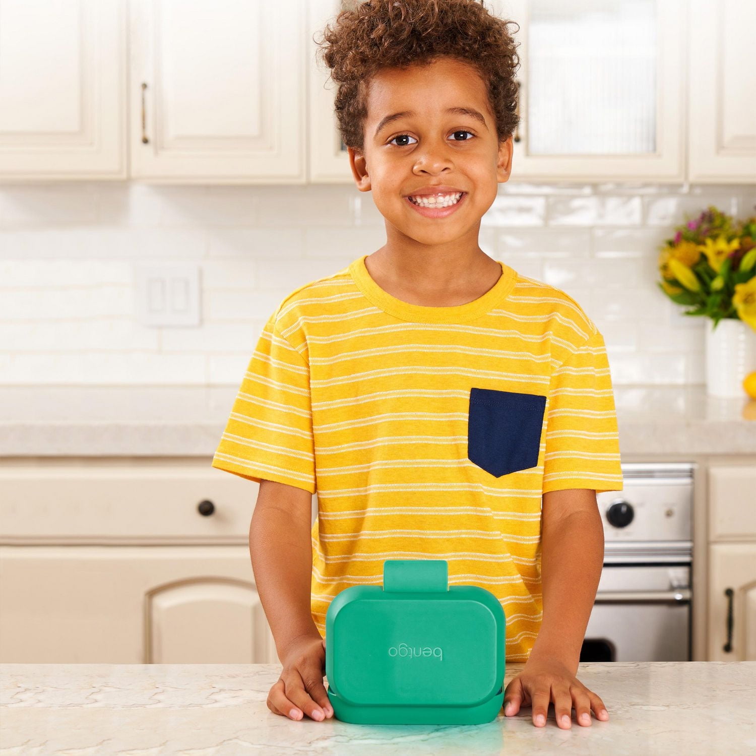 Bentgo Kids Snack Leak-Proof Container - Green/Navy<br>Edit