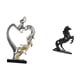 thumbnail image 5 of Figura de pareja besándose, estatua de caballo, adorno de escritorio coleccionable para dormitorio, boda, estantería, armario, decoración del hogar, a, 5 of 8
