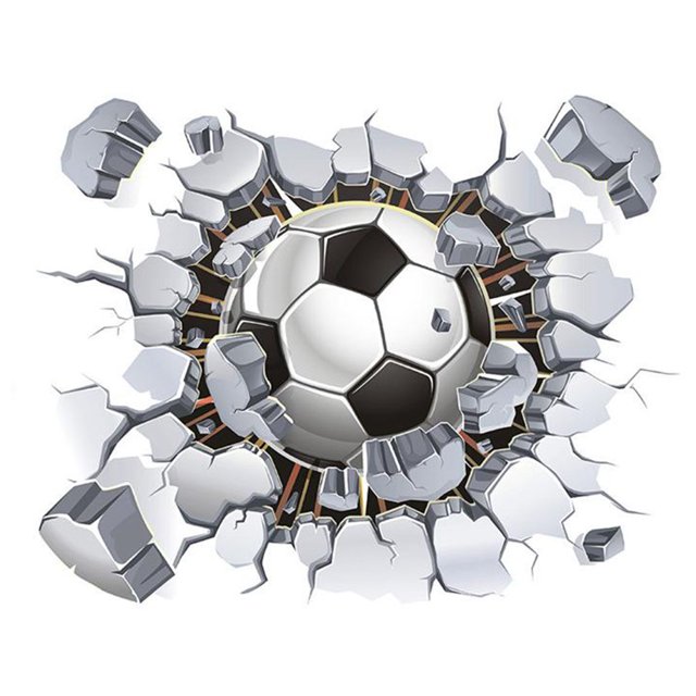 Advancent Calcomanías de vinilo, póster deportivo, pegatina de pared de Club de fútbol, suministros para el hogar 3D, adorno duradero, accesorios Decoración del hogar Largo: 50*65 cm Advancent HA077379-02