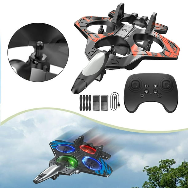 Avión planeador RC para niños con control remoto inteligente, fácil de volar, juguete de avión con de 360 degree, ideal para fiestas infantiles. rojo