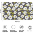 thumbnail image 3 of Darkgray Daisy Flower Green Leaves Pattern Bathroom Rugs Mat,Non Slip Microfiber Bathroom Rug,Rubber Backing,Soft Bathroom Mats for Bathroom Floor,Tub and Shower,17x30in(43x75cm), 3 of 5
