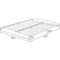 thumbnail image 2 of 6 Inch Metal Platform Full Bed Frame with Steel Slats Support, Low Profile Bed Frame Support Mattress Foundation, No Box Spring Needed, Easy Assembly, White, 2 of 7