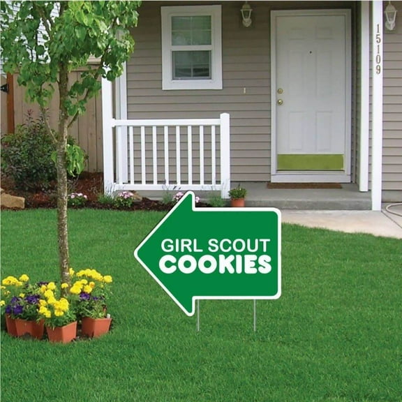 Arrow Shaped Girl Scout Cookie Yard Sign