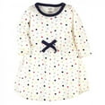 thumbnail image 3 of Touched by Nature Baby and Toddler Girl Organic Cotton Long-Sleeve Dresses 2pk, Colorful Dot, 5 Toddler, 3 of 3