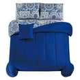 thumbnail image 4 of Lux Decor Collection 5 Piece Bedding Comforter Set - Reversible Microfiber Bed Comforter for Queen Size Bed (, Aztec Blue), 4 of 14