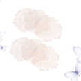 thumbnail image 1 of SHOWERORO 6Pcs Round Lace Crochet Coasters Handmade White Cotton Reusable Washable Kitchen Cup Mats, 1 of 6