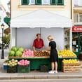 thumbnail image 4 of Costway 6.5 x 6.5 FT Pop up Canopy Tent with 4 Sidewalls, Wheeled Bag, 4 Sandbags, 8 Stakes White, 4 of 10