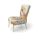 thumbnail image 3 of Designart "Vagues Abstraites en Orange Brûlé III" Chaise d'Appoint Moderne Rembourrée - Fauteuil Moderne pour Chambre, 3 of 7