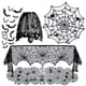 thumbnail image 2 of Mantel Decorativo Likrtyny Encaje Con Telaraña Y Calavera Halloween Bufanda Negra Suministros para Fiestas, 2 of 9