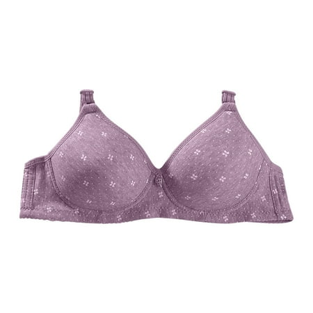VISALY Bras for Women  Front Closure Bra for Women Comfort Wireless Full Coverage Womans Sleep Bra  Bras for Older Women  Bras for Women No Underwire  Bras  Plunge Bra (Purple  XL)