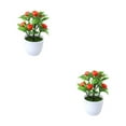 thumbnail image 4 of Youkk Stylish Ambience False Plants Collection Materials Artificial Potted Plants orange 2Set, 4 of 6