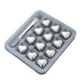 thumbnail image 1 of ERK 1Pcs Plateaux Réutilisables en Acier Inoxydable en Forme de Cœur Pierres à Whisky pour et Pierres de Boisson Parfaites Glaçons Uniques pour Alcool 1ml, 1 of 5