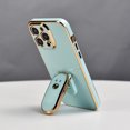 thumbnail image 1 of Plating Phone Case Electroplated Cute Bear Phone Holder Phone Grip Hidden Stand Full Protection Shockproof Case For Men/Women For IPhone 11/12/13/14/15 Pro Max, Samsung Galaxy S/A Series, 1 of 5