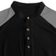 thumbnail image 4 of Ceisia Men's Spring Gift Casual Solid Color Button-Up Round/Crew Neck Short Sleeve Shirt - Comfortable Daily Outdoor Wear, 4 of 7