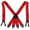 Red, variant on CTM Elastic Button-End 2 Inch Fireman Suspenders (Men)