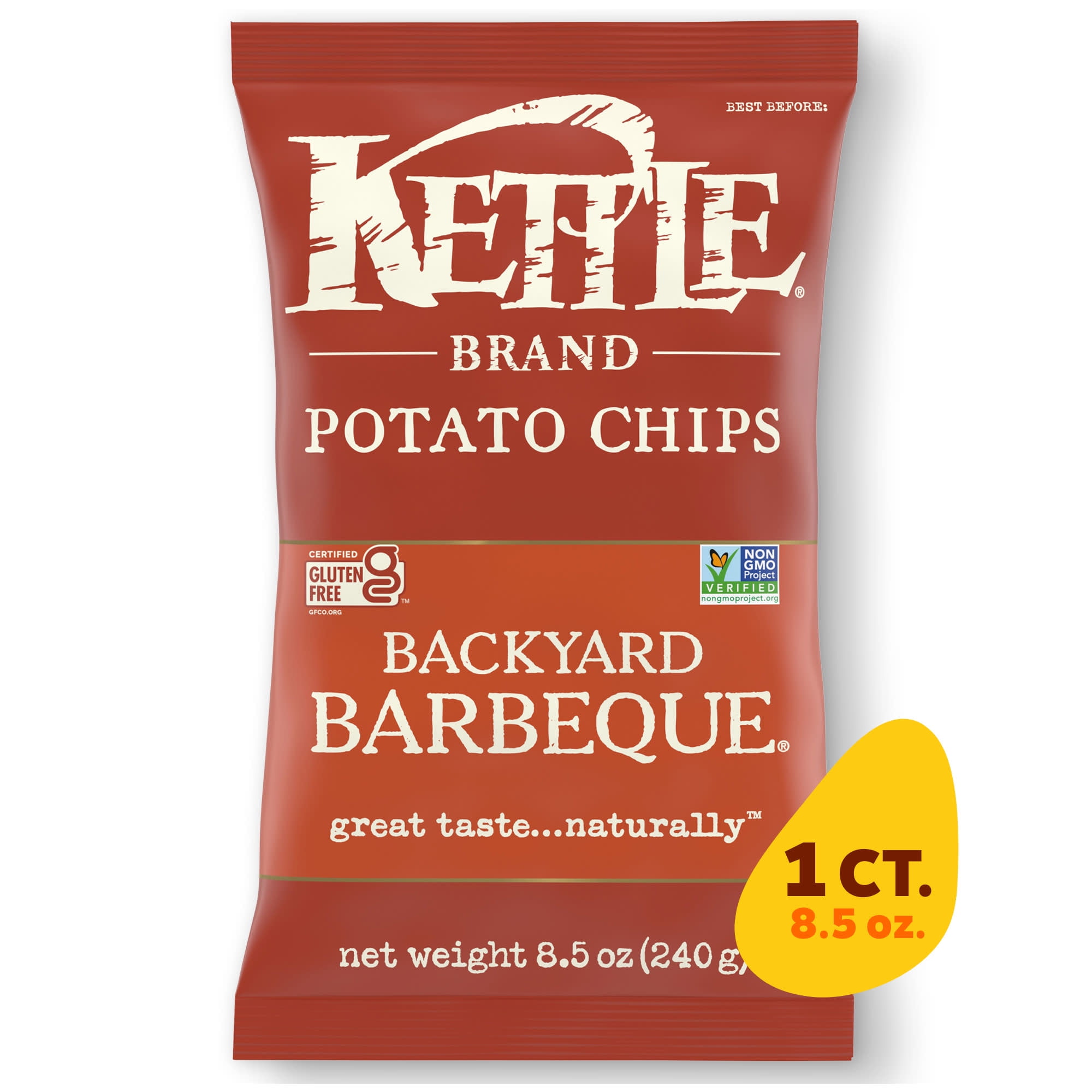 Kettle Brand Potato Chips, Backyard Barbeque Kettle Chips, 8.5 oz