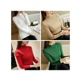 thumbnail image 3 of Women's Ribbed Long Sleeve Turtleneck Top, 3 of 6