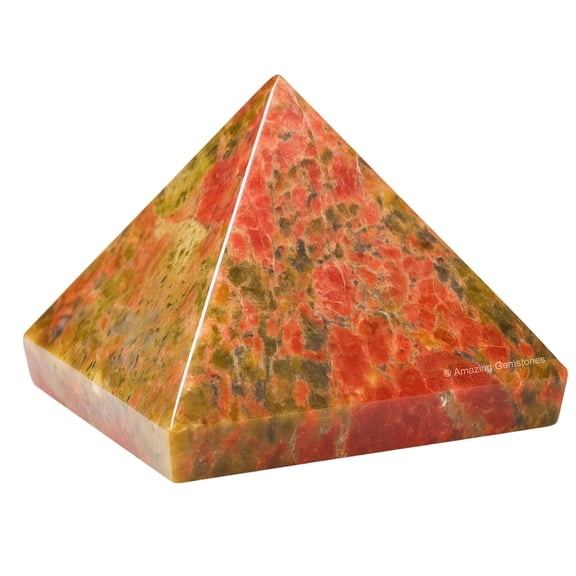 Unakite Pyramid Crystal Healing Stones - 1.5" Pyramid