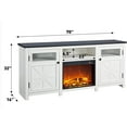 T4TREAM 70" Farmhouse Fireplace TV Stand for 80 inch TV, Modern Rustic