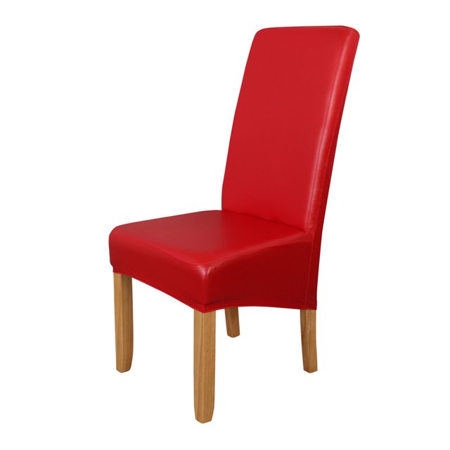 Dining Chair Slipcover, High Stretch Removable Chair Cover Washable PU Leather Waterproof Chair Seat Protector Cover for Home Party Hotel Wedding Ceremony
