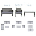 thumbnail image 4 of Gymax Set of 4 Rattan Furniture Set Conversation Glass Table Top Cushioned Sofa Patio Mix grey, 4 of 4