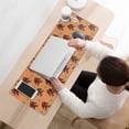 thumbnail image 3 of Long Mouse Pads for Desk,Orange Bigfoot and Grass Pattern Desk Mats on Top Of Desks, Desk Mouse Pad Extra Large with 3mm Non-Slip Base and Stitched Edge for Gaming,Office,Work,Home 31.5"x11.8", 3 of 6