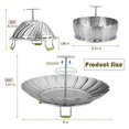 thumbnail image 4 of Stainless Steamer Basket,for Cooking,Fit Various Size Pot(5.1-9Inch), 4 of 5
