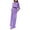 Purple, variant on Elegant V Neck Long Sleeve Shirt Sequined Pants with Belt,Women's Spring Fall Long Sleeve Wide Leg Jumpsuits Purple