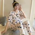 thumbnail image 6 of Korean Pajama Women Homewear Lapel Suit Sleepwear Lounge Wear Terno Pajama, 6 of 6