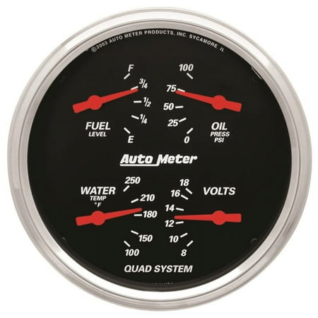 AutoMeter 1419 Designer Black Quad Gauge