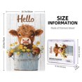 thumbnail image 4 of 1000 pcs 1000 Piece Vibrant Jigsaw Puzzle Hello Slogan Cute Calf & Flower,Challenging Brain Exercise,Unique Animal Art Wooden Puzzles 1000 Piece,for Puzzle Enthusiast Gifts,Stress relieving pleasure, 4 of 6