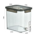 thumbnail image 3 of MERILER Large Capacity Plastic Beverage Dispenser - 2.5L Drink Container with Tap and Sealable Lid - Ideal for Lemonade, Juice, Fruit Tea, and More, 3 of 7