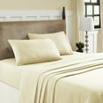thumbnail image 2 of Impressions Haseeb Fleur-de-Lis or Solid Cotton Flannel Deep Pocket Sheet Set, King, Ivory, 2 of 4