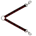 thumbnail image 1 of Buckle-Down Leash Splitter - Flaming EVIL Black Red - 1" Wide - 30" Length, 1 of 1