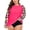 004-Coconut Tree Pink, variant on TIYOMI Plus Size 5X Swimsuit Shirts For Women Rash Guard Tops Coconut Palm Raglan Short Sleeve Pullover Surfing Swim UPF 50+ Sun Protection Tops 5XL 26W 28W