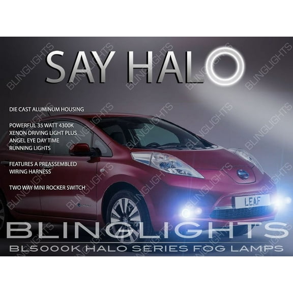 For 2014 2015 2016 2017 Nissan Leaf Halo Fog Lamp Driving Light Kit