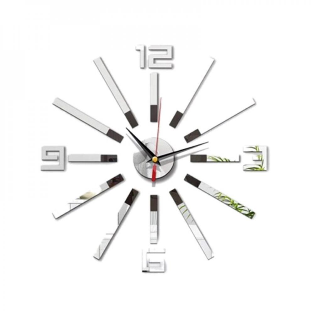 Clearance! 3D DIY Wall Clock Decor Sticker Mirror Frameless Large