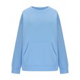 thumbnail image 6 of 2026 ! JINMGG Fall Winter Long Tops for Women, Womens Plus Size Fashion Women Comfortable Casual Pocket Color Long Sleeve Round-Neck Blouses T-Shirt Tops, 6 of 8