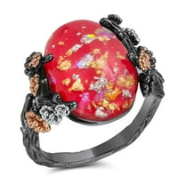 Henrietta Fire Opal Engagement Ring for Women Promise Ginger Lyne Collection