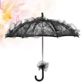 thumbnail image 4 of Lace Umbrella, Foldable Lace Fabric Parasol 22.2x22.2in Lace Parasol  For Concerts For Party Decorations For Weddings Black,Pink,,Green,Red,Rose Red, 4 of 8