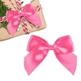 thumbnail image 2 of 2.5 Inch Polyester Waist Bow, Decorative Tape Bow for Gift Wrapping and Craft Projects, 1PC (Pink), 2 of 5