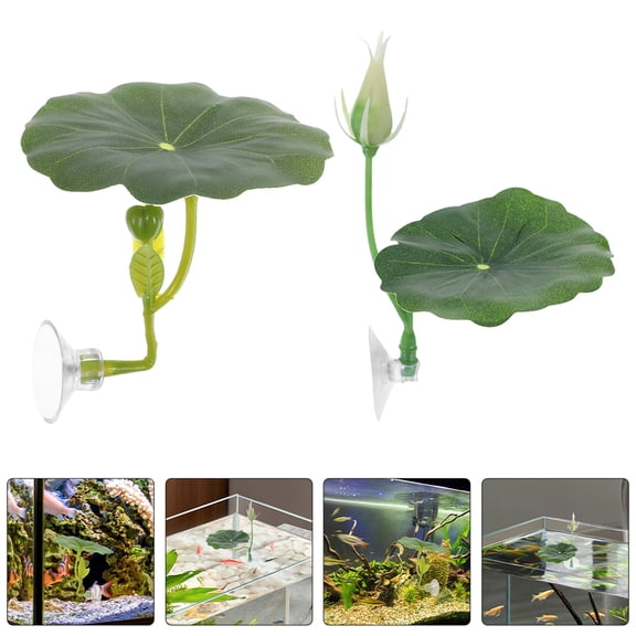 ELAYARD Green ABS Betta Leaf Bed Mimics Natural Habitat for Aquarium 6Pcs