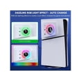 thumbnail image 3 of RGB Cooling Fan with Plate Cover for PS5 Slim Digital/Disc, Auto Speed Adjustable by Temperature Sensor, 3 Fan Speed Manual & USB3.0 Hubs, Cooler System Accessories for PS5 Slim Console, 3 of 7