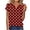 Red, variant on YUGYXL Womens Tops Polka Dot T Shirts Short Sleeve V Neck Summer Casual Loose Basic Tee Shirt Trendy Fashion Tee Clothes Black XL