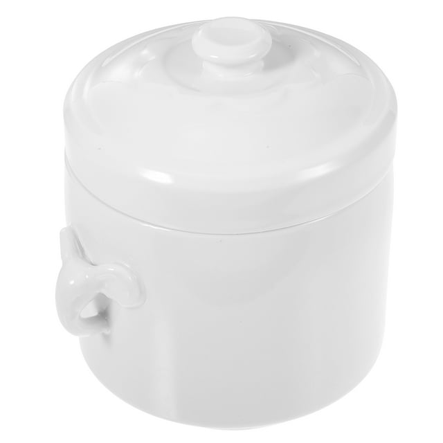 1 Pc Durable Ceramic Water-proof Stewing Pot for White Soup Bird's Nest (520ML)